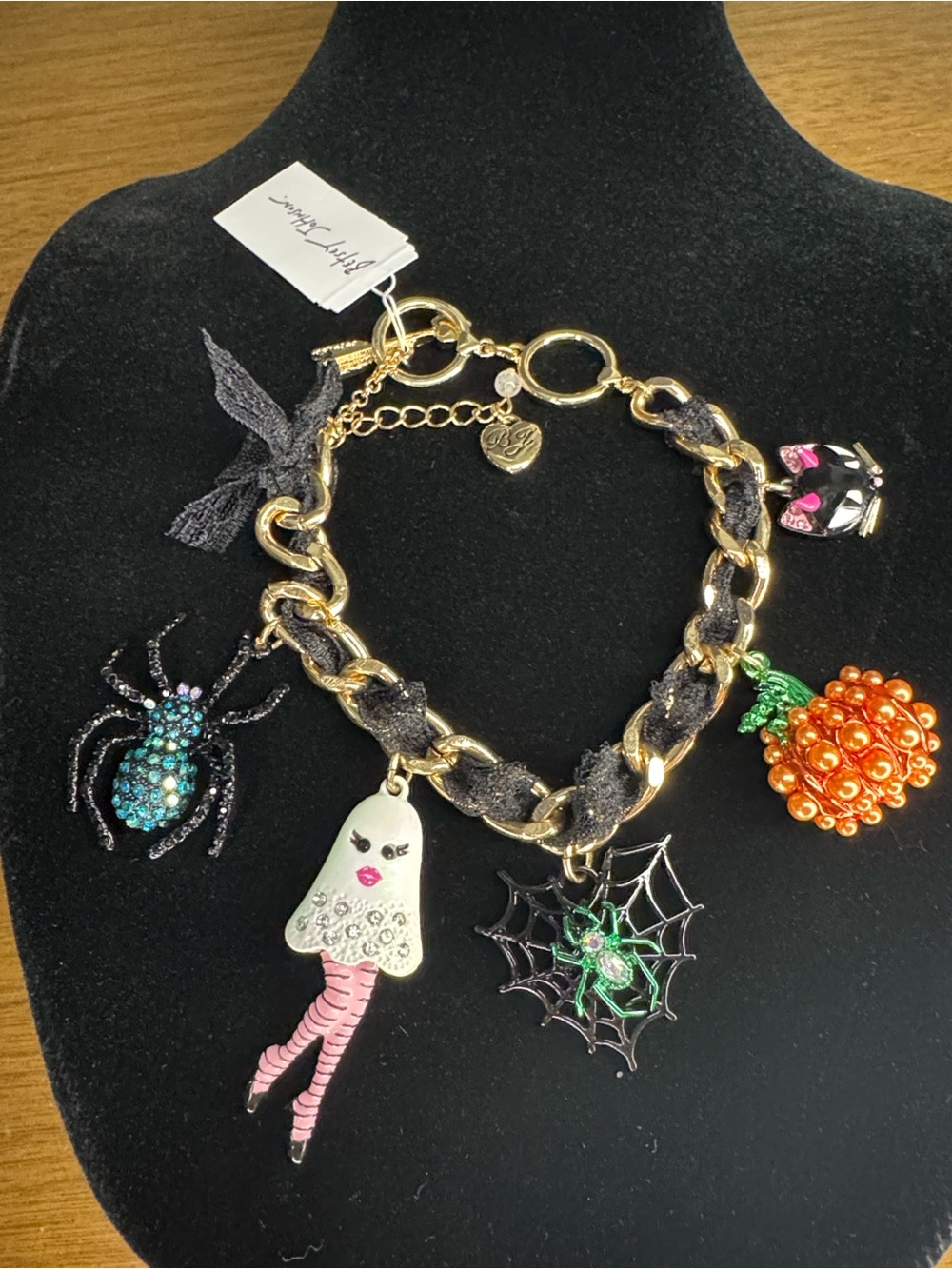 Betsey Johnson BOOJEE CHARM TOGGLE BRACELET MULTI